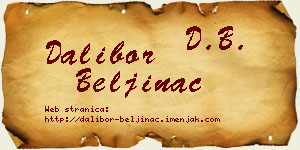 Dalibor Beljinac vizit kartica